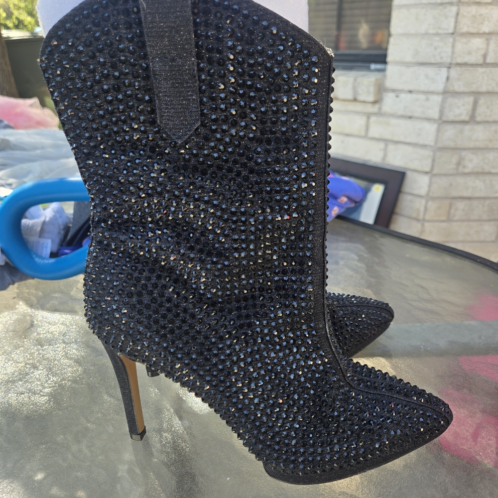 Jessica Simpson Black Studded Heeled Boots